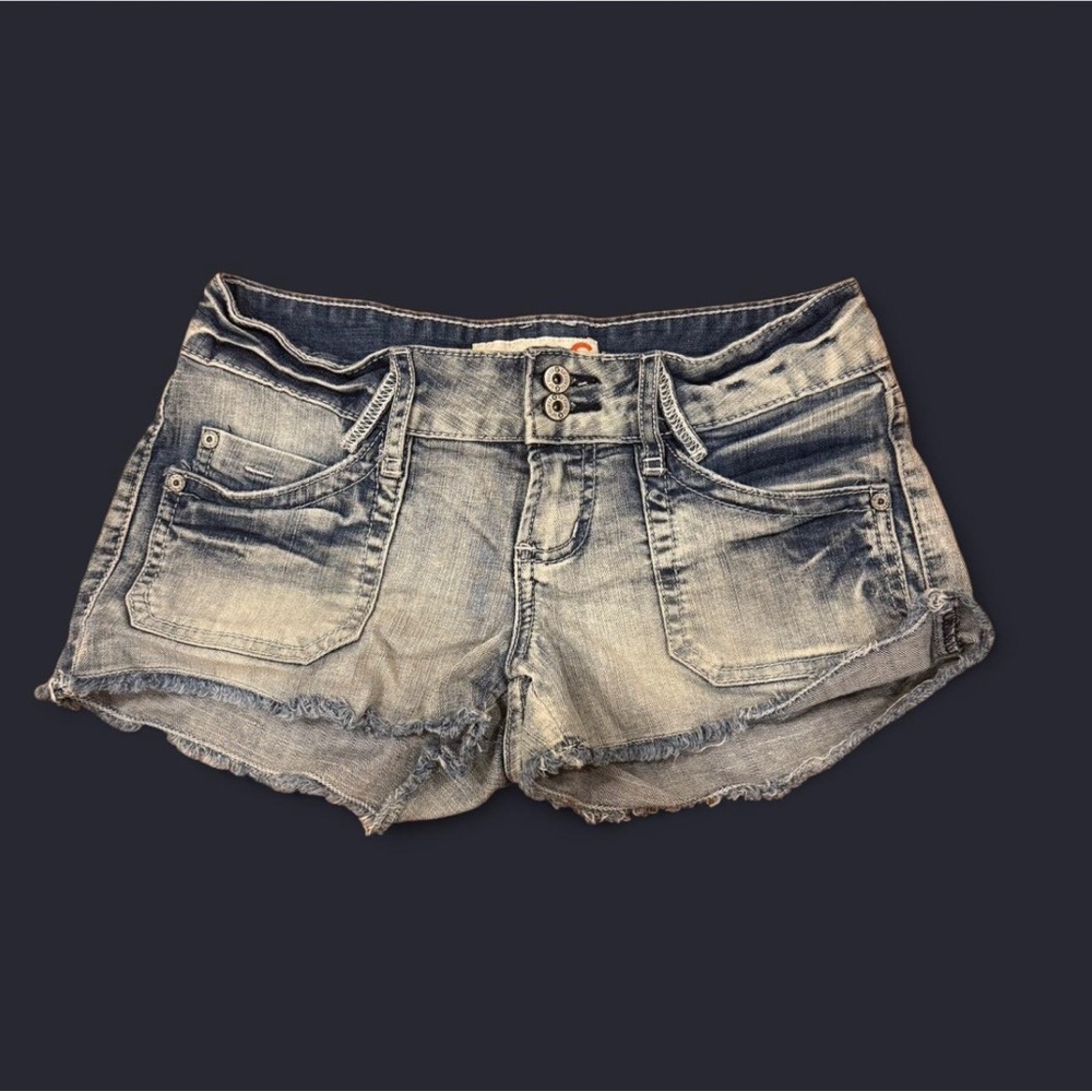 Guess Blue Jean Shorts Distressed Vintage Style